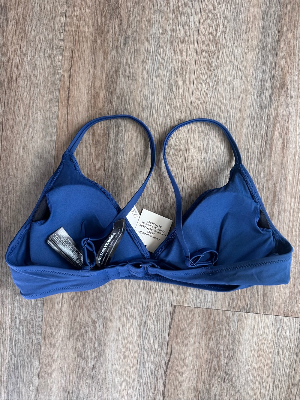 Amazon Essentials Navy Triangle Bikini Top - Picture 2 of 3